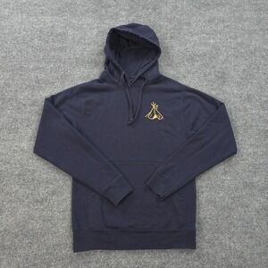 Pendleton Hoodie Mens Small Blue Heritage Tent Logo Hike Camp Nature‎ Outdoors